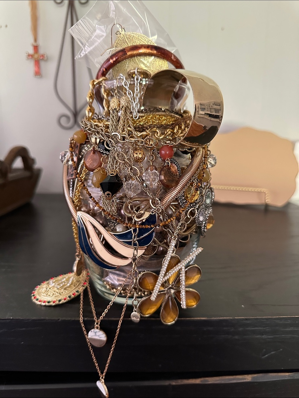 Beautiful Mystery Jewelry Jar In Shades Of Brown